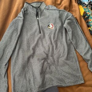 Antigua Florida state seminoles 3/4 zip sweatshirt Size M. gray and black stripe